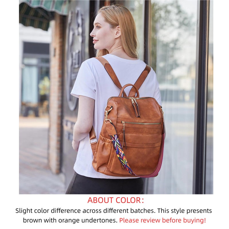 Dora & Liz Womens Backpack Purse Leather Fashion Travel Backpack Purse for Women Designer Ladies Shoulder Bags - Image 2